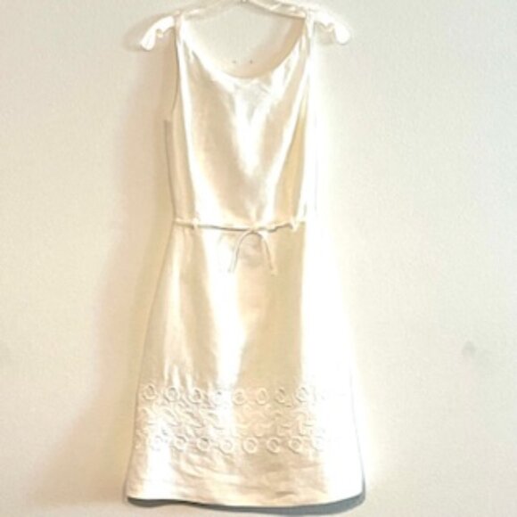 Max Mara, Made in Italy,  White  Linen Blend Midi Dress (with lining) - Picture 1 of 5
